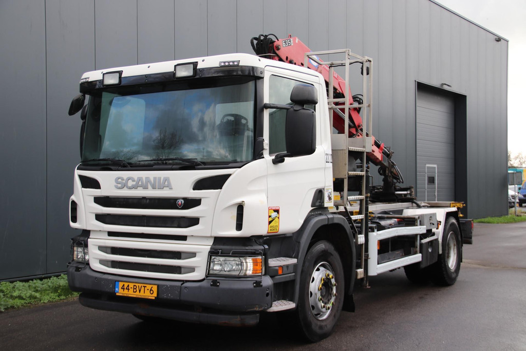 Scania P320 EURO 6 HMF 635 KRAANWAGEN Kipper Retarder Containersysteem Retarder - voertuig 38463683